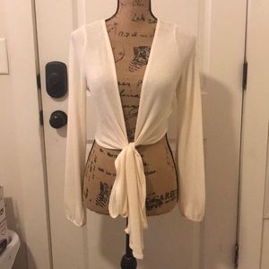 Long sleeve open crop